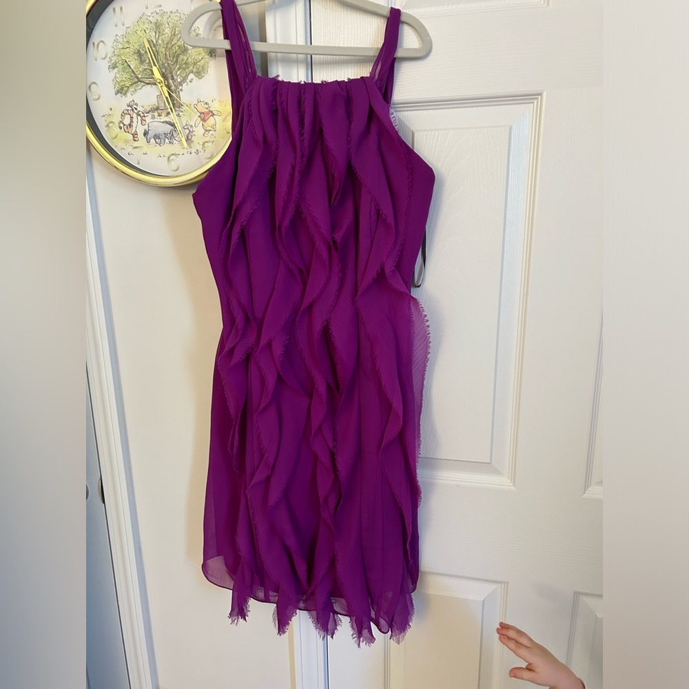 White by Vera Wang Vibrant Purple Dress